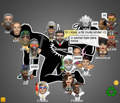 Brugere chatter og hygger sig med unikke avatarer i Skyskraber – et aktivt dansk chat-fællesskab og det bedste moderne alternativ til Netstationen